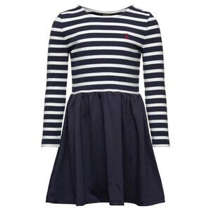 RALPH LAUREN • Polo Striped Stretch Ponte Dress